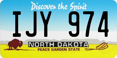 ND license plate IJY974