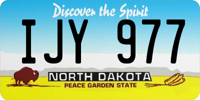 ND license plate IJY977