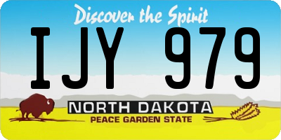 ND license plate IJY979
