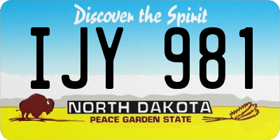 ND license plate IJY981