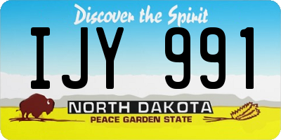 ND license plate IJY991