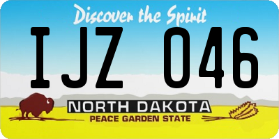 ND license plate IJZ046