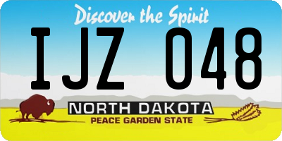 ND license plate IJZ048