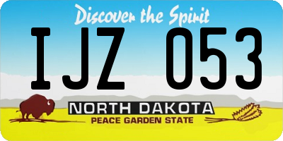 ND license plate IJZ053