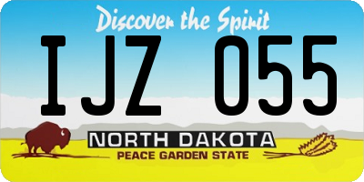 ND license plate IJZ055