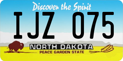 ND license plate IJZ075