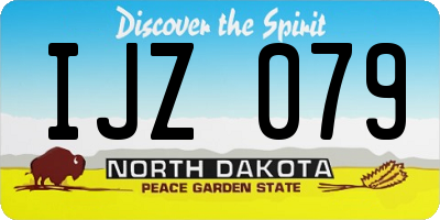 ND license plate IJZ079