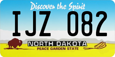 ND license plate IJZ082