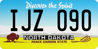 ND license plate IJZ090