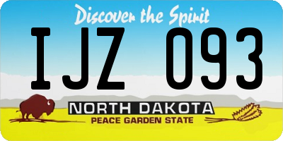 ND license plate IJZ093