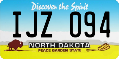 ND license plate IJZ094