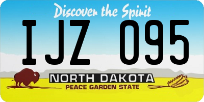 ND license plate IJZ095