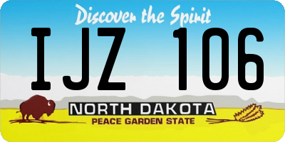 ND license plate IJZ106