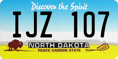 ND license plate IJZ107