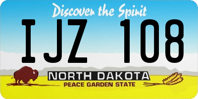 ND license plate IJZ108