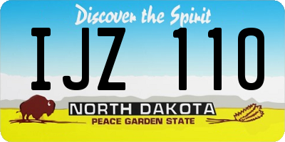 ND license plate IJZ110