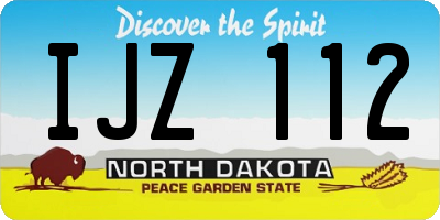 ND license plate IJZ112