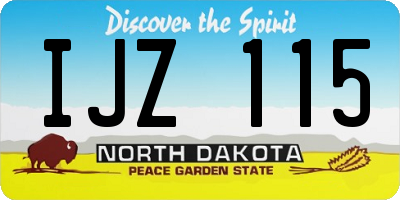 ND license plate IJZ115