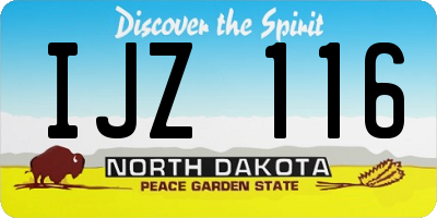 ND license plate IJZ116