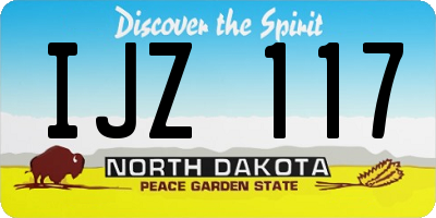 ND license plate IJZ117