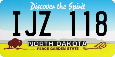 ND license plate IJZ118