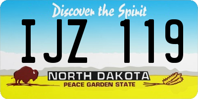 ND license plate IJZ119