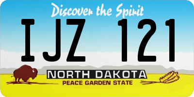 ND license plate IJZ121
