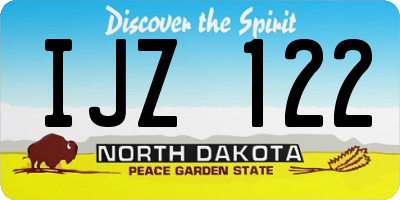 ND license plate IJZ122
