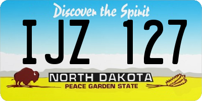 ND license plate IJZ127