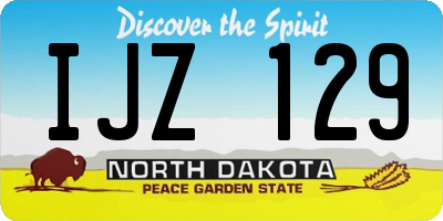ND license plate IJZ129