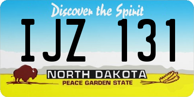 ND license plate IJZ131