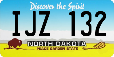 ND license plate IJZ132