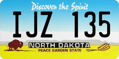 ND license plate IJZ135