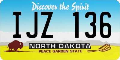 ND license plate IJZ136
