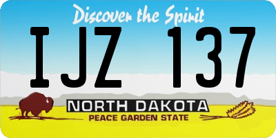 ND license plate IJZ137