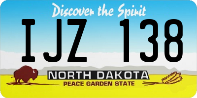 ND license plate IJZ138