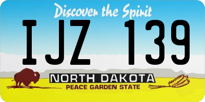 ND license plate IJZ139
