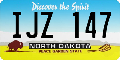 ND license plate IJZ147