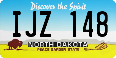 ND license plate IJZ148