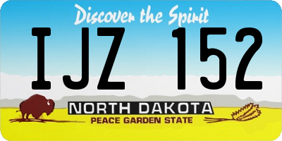 ND license plate IJZ152