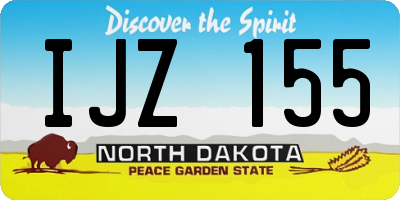 ND license plate IJZ155