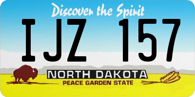 ND license plate IJZ157
