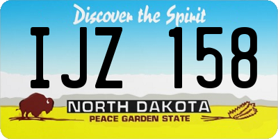 ND license plate IJZ158