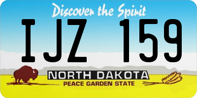 ND license plate IJZ159