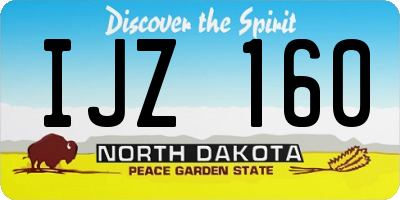 ND license plate IJZ160