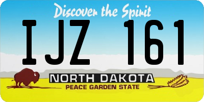 ND license plate IJZ161