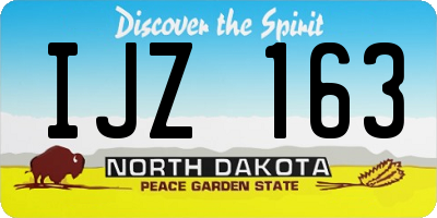 ND license plate IJZ163