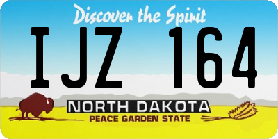 ND license plate IJZ164