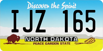 ND license plate IJZ165