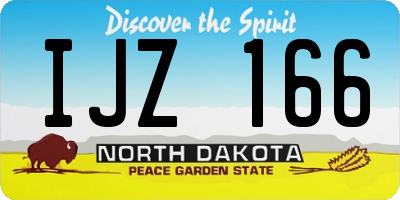 ND license plate IJZ166